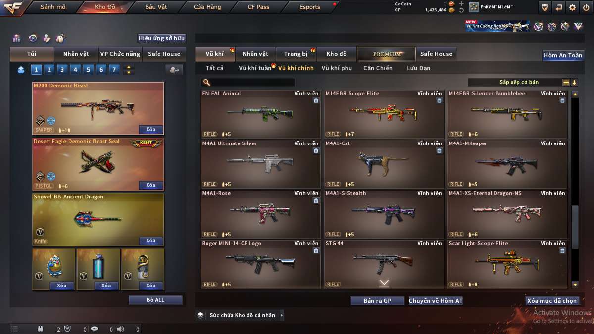 shop acc cf uy tin gia re